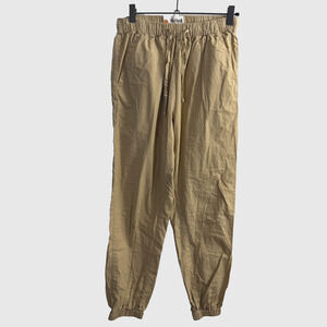 Mollusk California Jogger Pants Womens S Tan Pull On Elastic Cotton Beach 27"